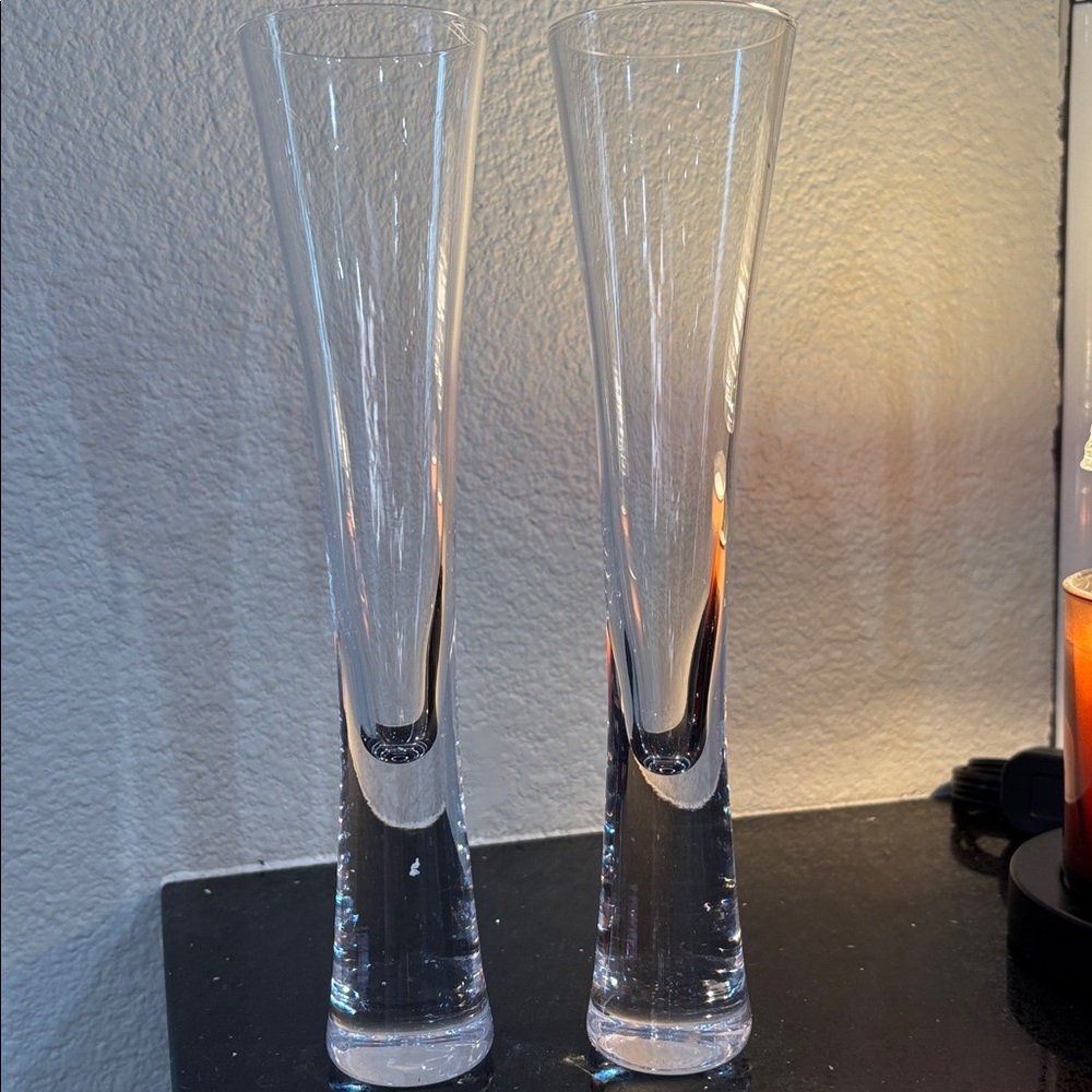 YIMITEE 2 Pack 5 Oz Champagne Flutes Glasses